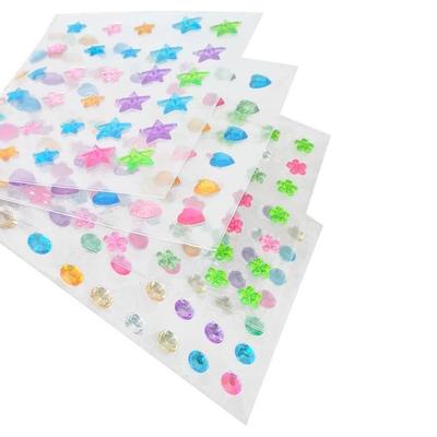 Pastel Rhinestone Stickers - MEGACREA DIY - 198 Pieces - 0.8 To 1 Cm