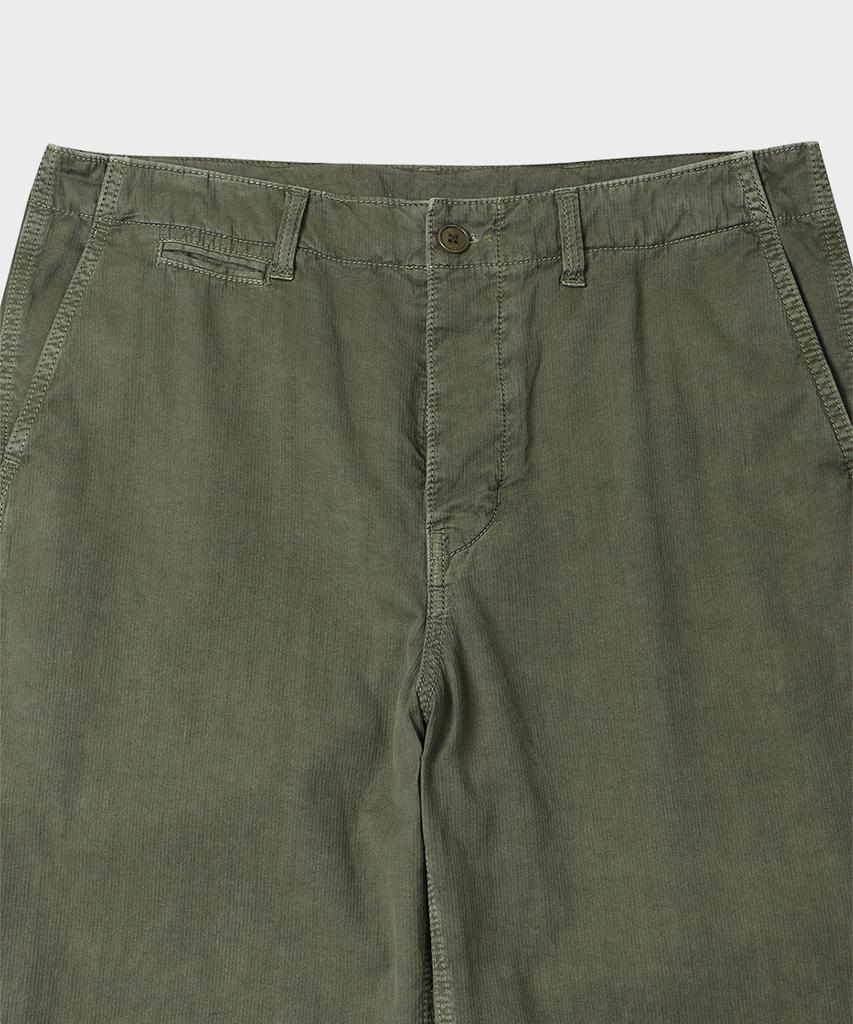 Teildeon Kerouac Dyed Cotton Officer Chino Pants Khaki