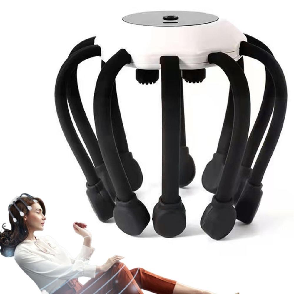 Stress Relief Eight Claw Massager USB Charging Scalp Massager  For Relaxation Stress Migraine