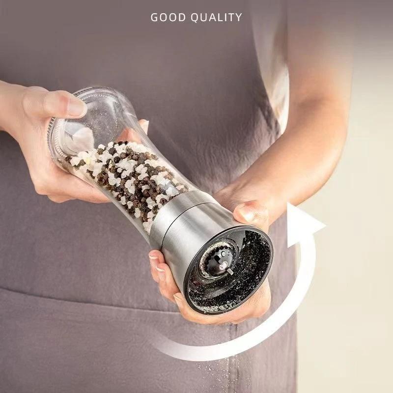 304 Stainless Steel Coffee Bean Powder Grinding Bottle, Household Manual Seasoning Pepper, Kitchen Freshly Ground