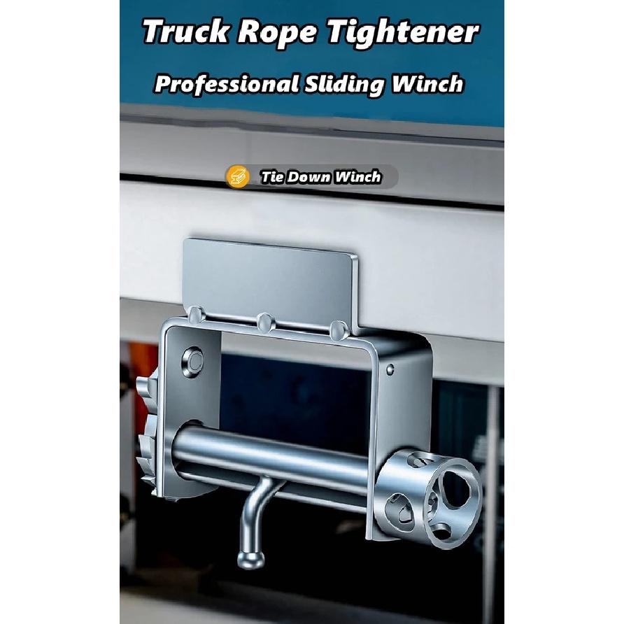 Sliding Bolt On Winch Compact Sliding Winch Car Cargo Handling Steel Professional Truck Rope Tightener Tensioner Tension Control