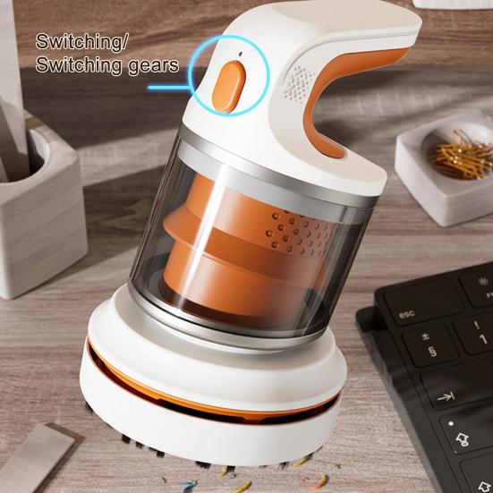 Desktop Vacuum Cleaner Cordless Mini Table Dust Vaccum Cleaner Handheld Computer Air Duster for Office Desktop Laptop Keyboard Car Home Cleaning