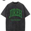 Men's Pure Cotton Retro Washed T-shirt Retro Pattern Hip-hop Neutral Casual Wear