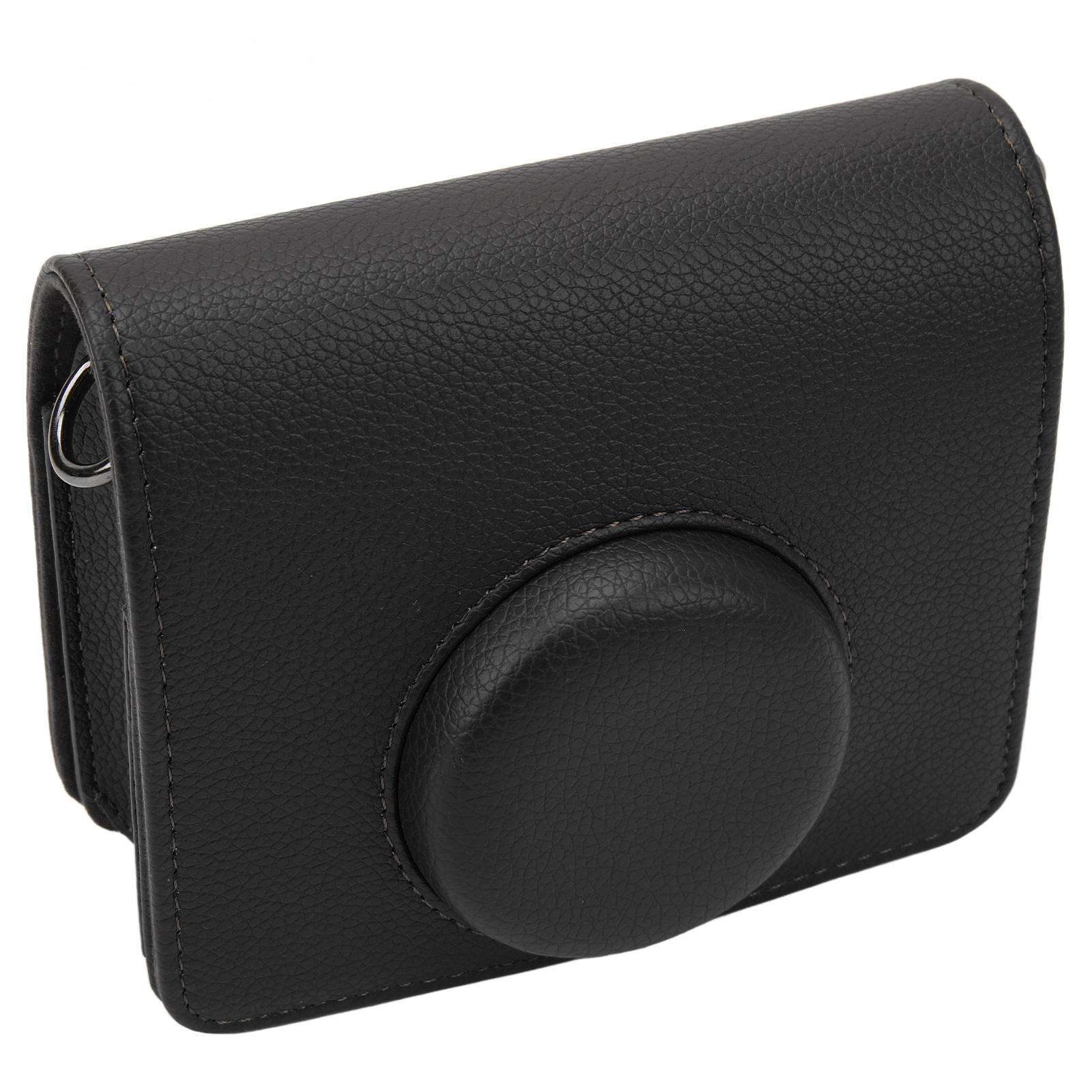 

Сумка для мгновенной фотосъемки, легкая, роскошная текстура, PU, совместимый с камерой кожаный чехол для Fujifilm Mini EVO чёрный