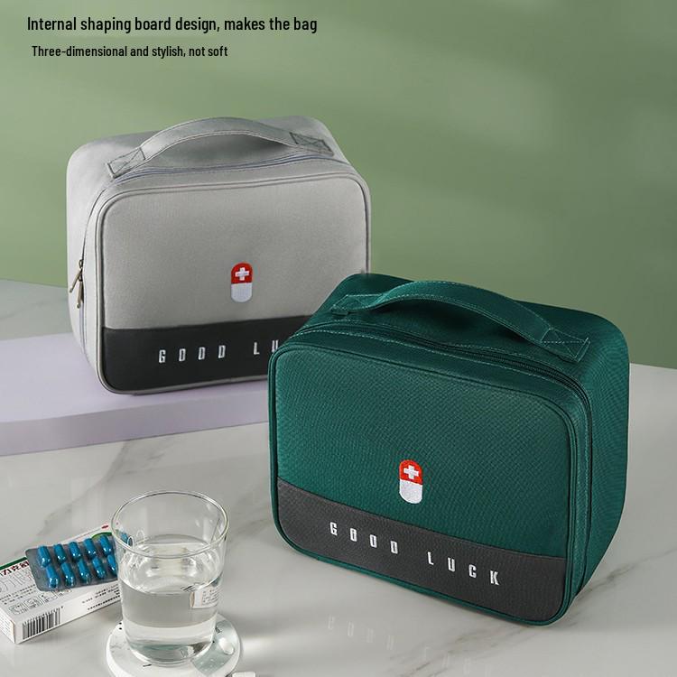 Compact Portable Medical Travel Bag: Home Emergency Medicine Storage
