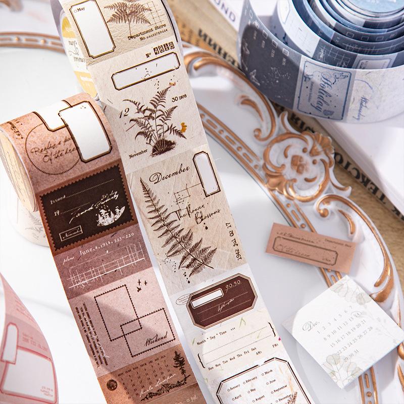 Day's Memory Series: Retro Collage Die-cut Tape for Journaling (6 Types)