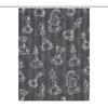 Chess Shower Curtain Horse Head International Chess Stripes Bathroom Curtains Chessboard Waterproof Board Game Bath Curtains Set