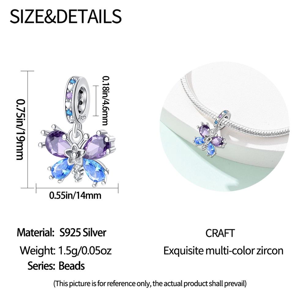 Copper Craft Flower Blue Purple Butterfly Style Sunflower Charms Dragonfly Safety Chain Fit 4Mm Aperture Bracelets Diy Jewellery