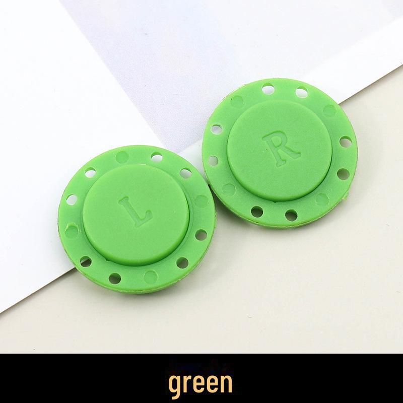 

Жіноче пальто з невидимими кольоровими нейлоновими магнітними ґудзиками 35L=22.0MM зелений