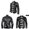 Michael Jackson Punk Black Pu Leather Jacket For Halloween Stage Shows