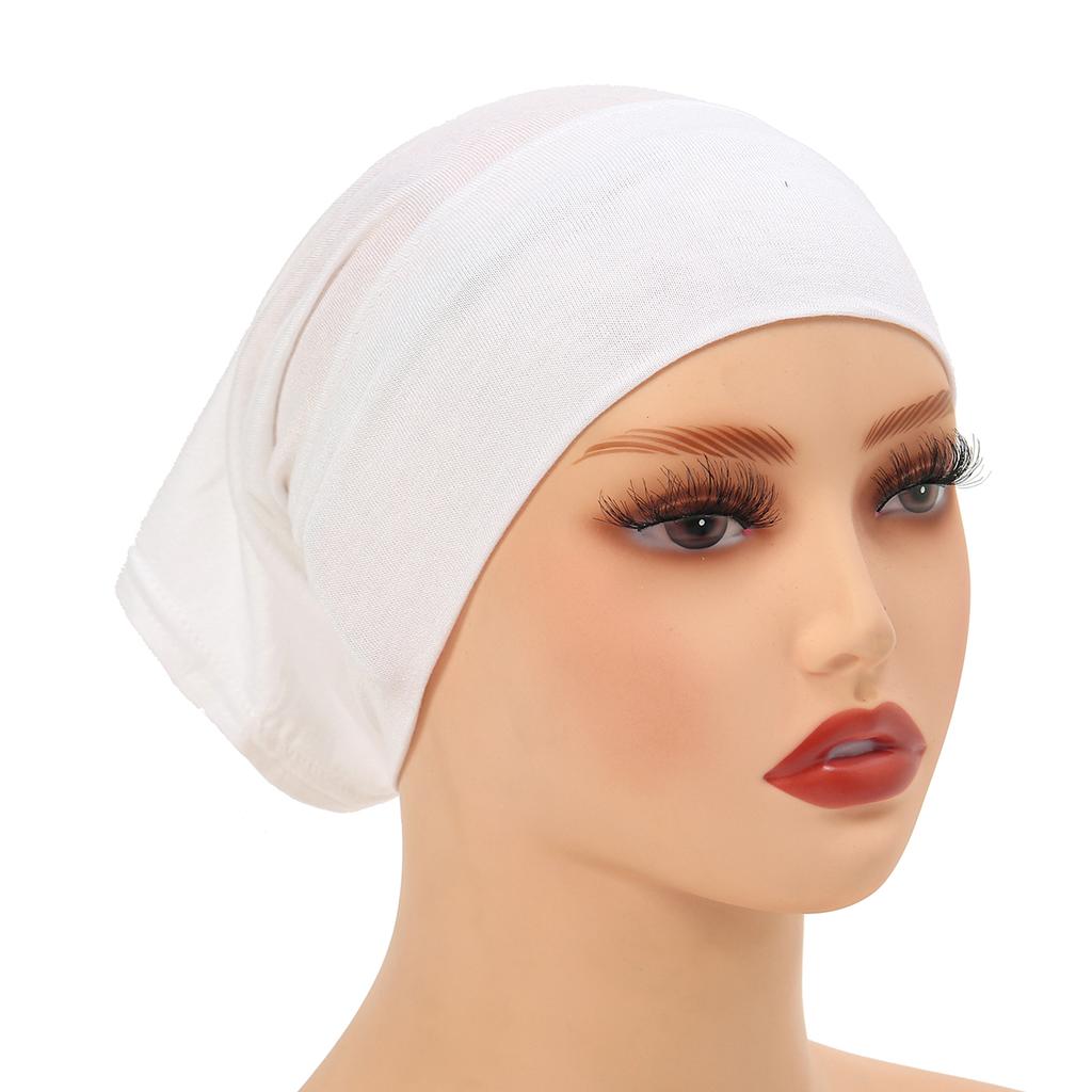 High Elastic Modal Cotton Jersey Hijab Cap Women Muslim Inner Caps Turban Bottom Hat Small Hat Underscarf Headscarves Headband