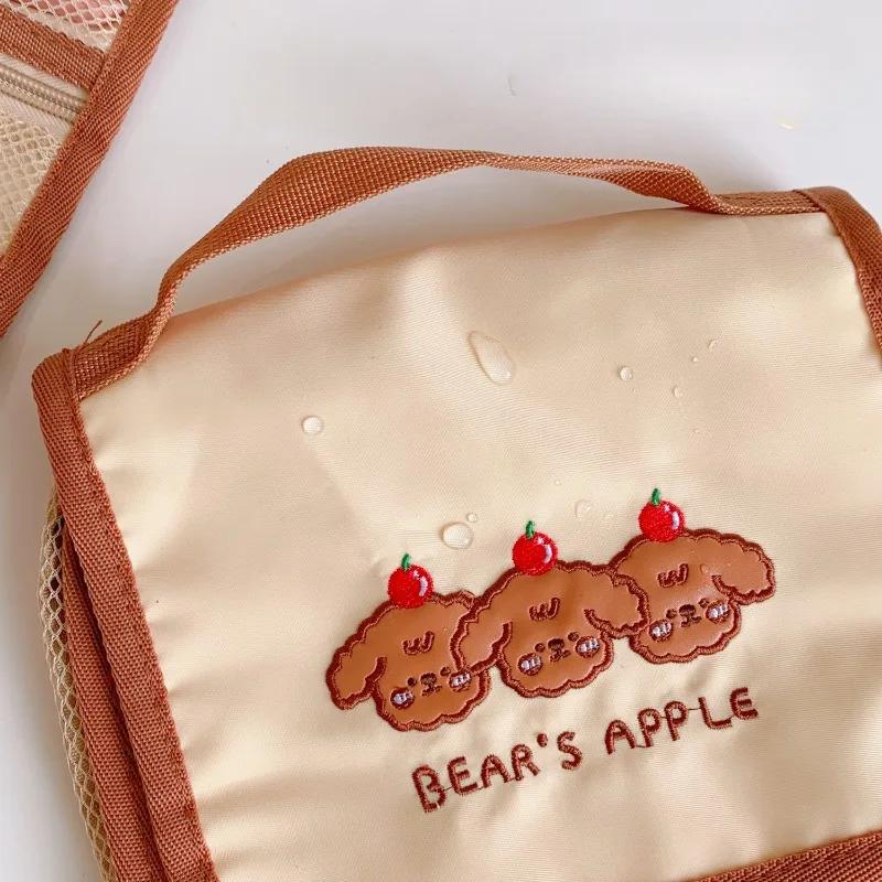 1Pcs Folding Cosmetic Bag Portable Travel Makeup Organizer Bags Dry and Wet Separation Toiletry Bag Women Waterproof Storage Washbag