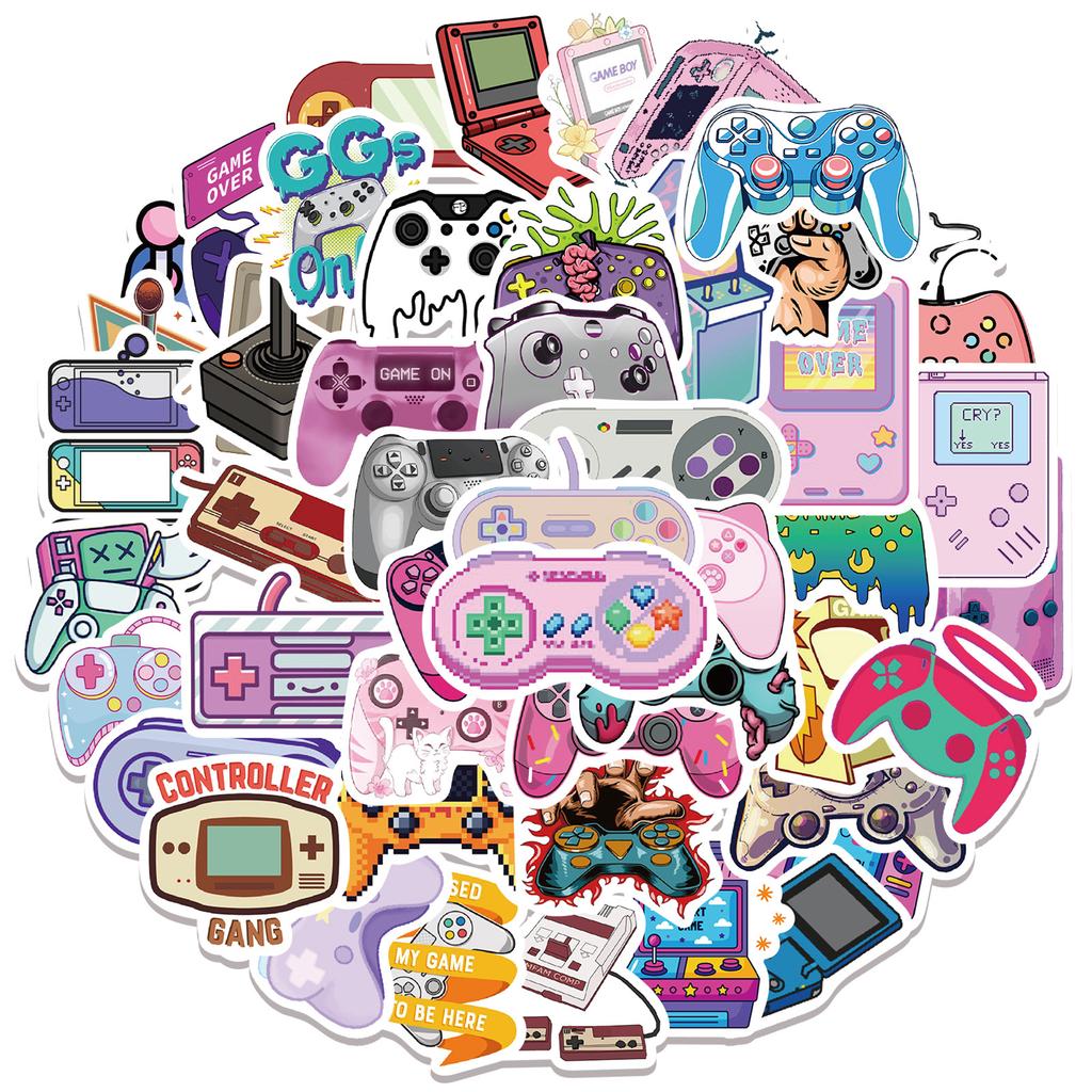 60 Color Gamepads Graffiti Stickers Suitcase Guitar Notebook DIY Waterproof Stickers