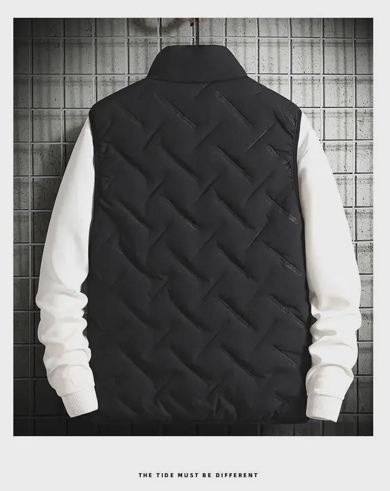 Korean Style Men's Thickened Cotton Vest - Autumn/Winter Trend