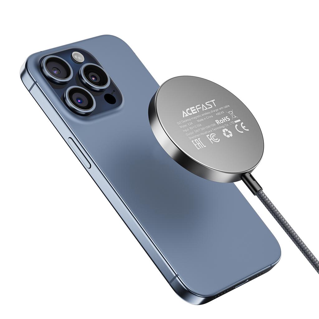 ACEFAST E24 QI2 Desktop Magnetic Wireless Charging Pad Phone Charger with Type-C Cable