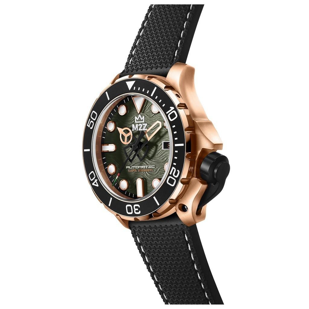 M2Z Diver 200 Sapphire Glass Black Strap Grey Dial Automatic 200-008 200M Men's Watch