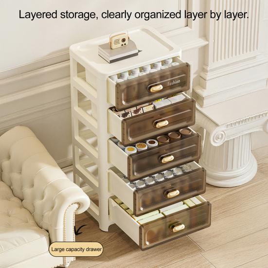 Storage Cabinet Strong Load-Bearing Heavy Duty Storage Organizer with Pulley Design Bedroom Living Room Decor