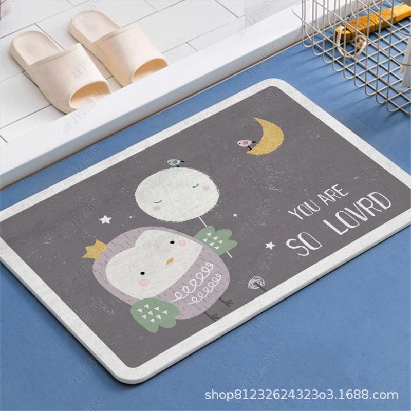 Cartoon Non-Slip Door Mat for Bedroom & Bathroom - Absorbent Home Carpet