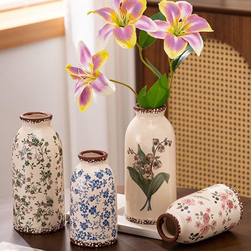 Exquisites Design Keramikvase Vintage Dekorationsvase Blumenvase Wohnzimmer Dekor