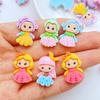 20 Pièces Nouvelle Mignonne Mini Petite Fille Princesse Figurine en Résine Artisanat Cabochon Plat Ornement Fabrication de Bijoux Accessoires pour Cheveux