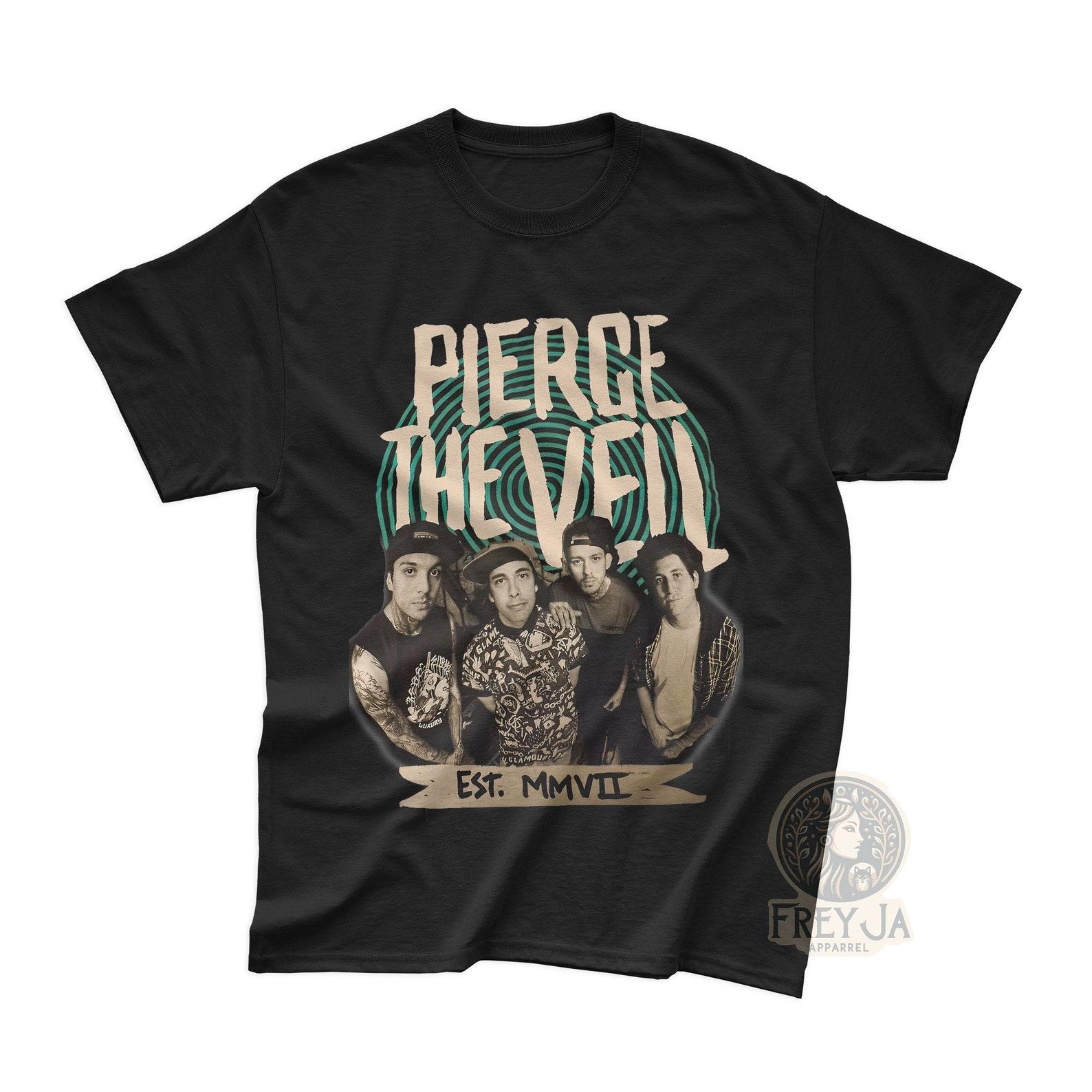 Pierce The Veil Exclusive T-Shirt - Unisex Rock Music Band Merch - Rock Band Apparel Gift - Misadventures Album Tee L
