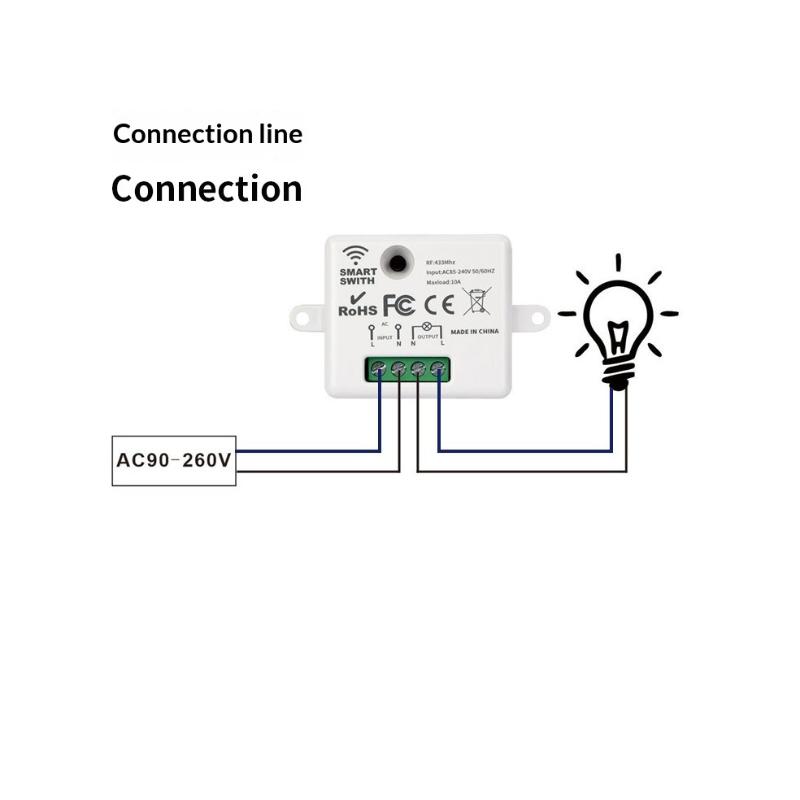 Wireless On Off Rf433 Module Remote Control Light Switch 1/2/3 Gang Push Button Wall Light Switch For Light Bulb Chandelier
