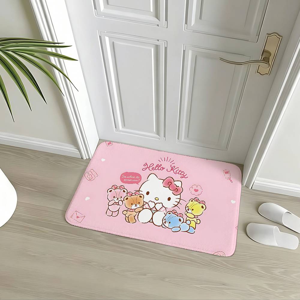 Kawaii H-hello K-kttiy-S Cute Carpet Bathroom Anti-slip Mat Door Mat Home Decoration Mat Entrance Door Mat Scratch-resistant Mat