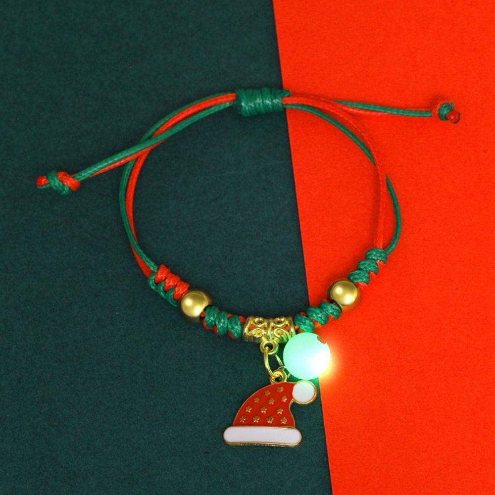 Snowflake Advent Wreath Xmas Bracelet Mistletoe Merry Christmas Bracelet  Women Men