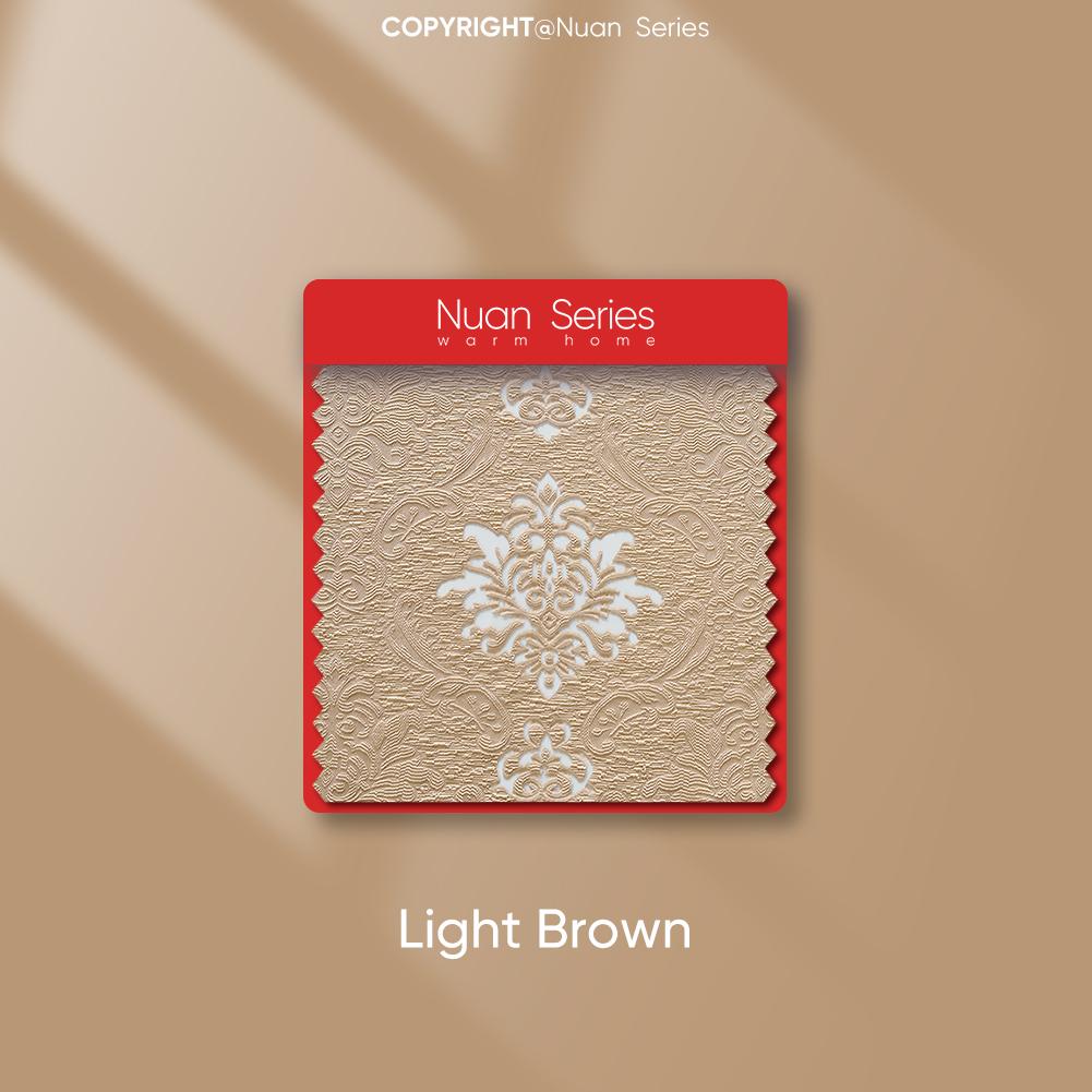 

1 шт. серия Nuan 10% затемнение модный классический тюль универсальный жаккардовый прозрачный занавес для кухни гостиной спальни балкона окна домашний декор W100cm x L130cm светло-коричневого