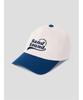 Saendeusaundeu (Unisex) Big Wave Logo Cap Blue & Ivory