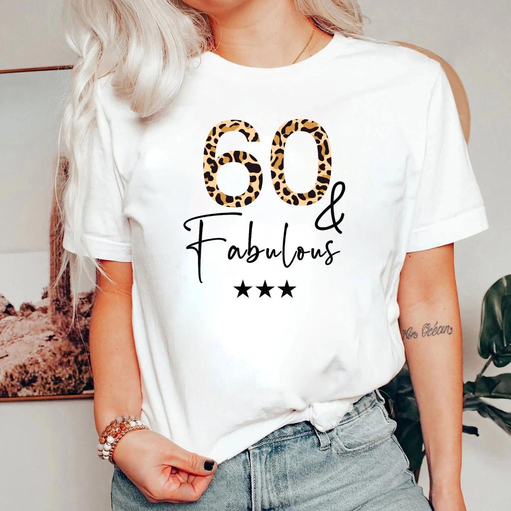 Personalized month 60th Birthday T-Shirt for Mens & t-shirt , Leopard Fabulous