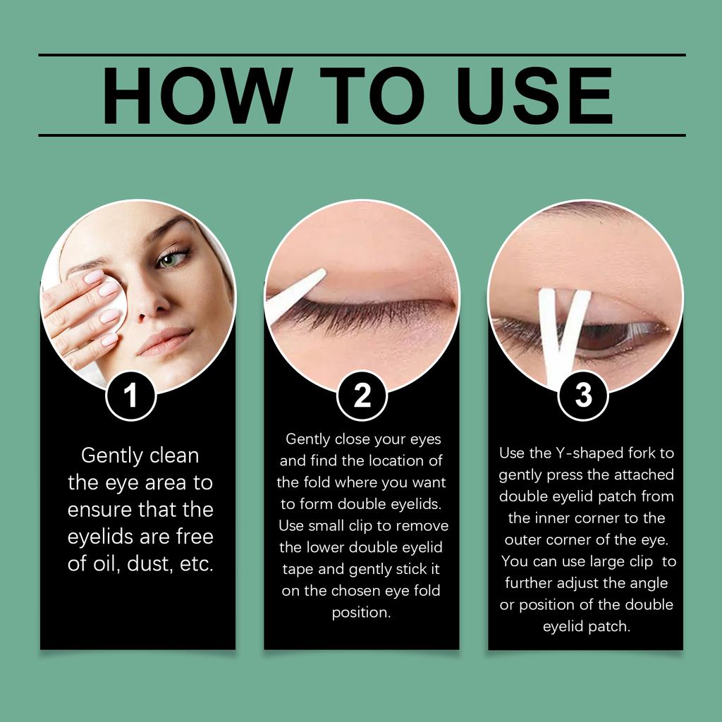 Eelhope Double Eyelid Tape Set, Eye Makeup, Skin-Colored, Self-Adhesive, Firm, Natural, Comfortable, Gentle, Breathable