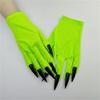 Realistic Long Nail Claw Gloves Perfect for Halloween and Costume Parties Comfortable Short Gloves for Adults and Teens