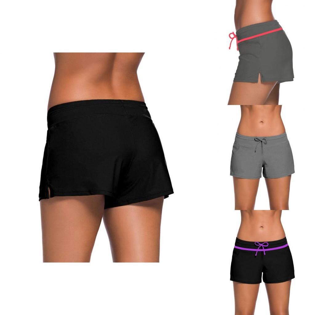 Plus Size Square Swim Shorts For Women Conservative Frenulum Design With Large Size And Good Elasticity