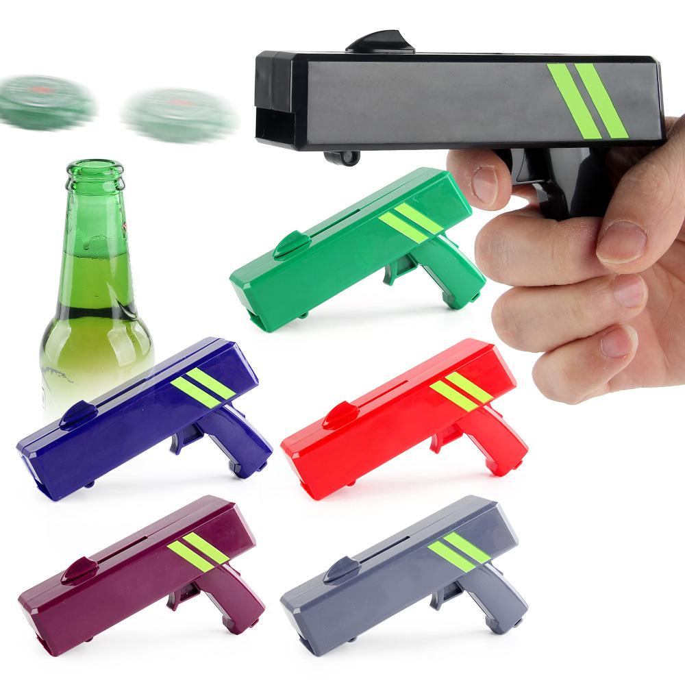 Lightweight Bottle Beer Opener Cap Gun Launcher Shooter Party Supplies Drinking Game Funny Toy Bar Tool Kitchen Gadget Accessories
