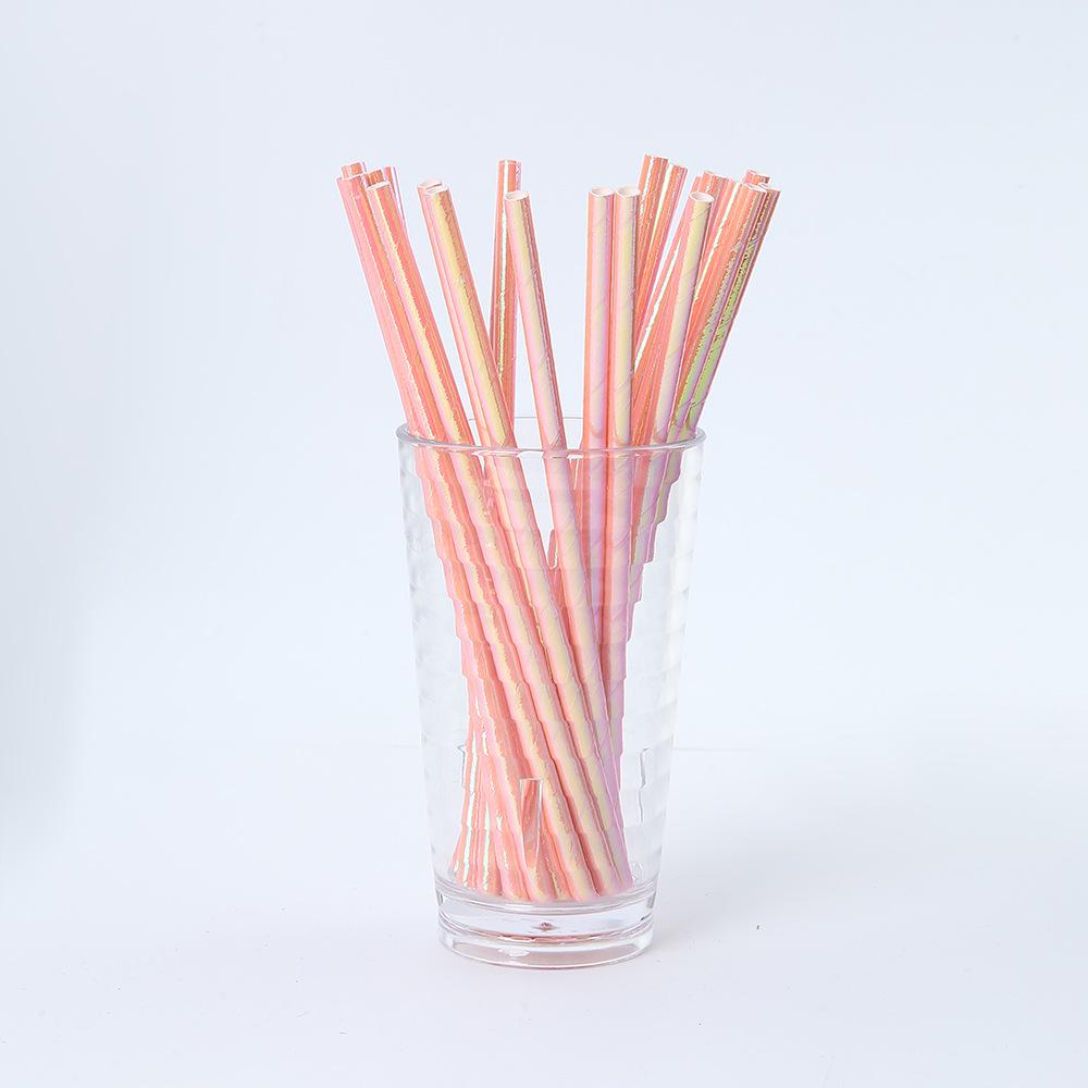 Biodegradable Thickened Colored Paper Straws for Parties