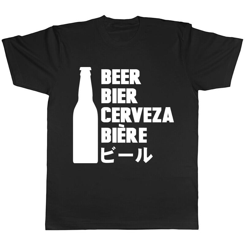 Beer in different Languages Mens Womens Ladies Unisex T-Shirt S разноцветный