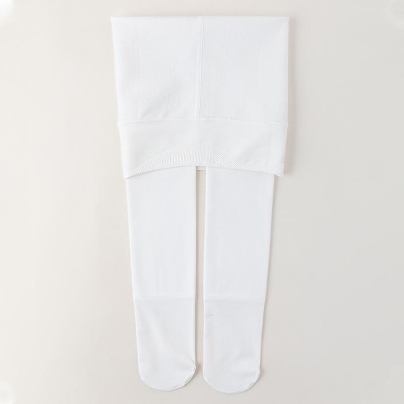 Barnens Vår & Höst Vita Fleece Dansleggings och Strumpor