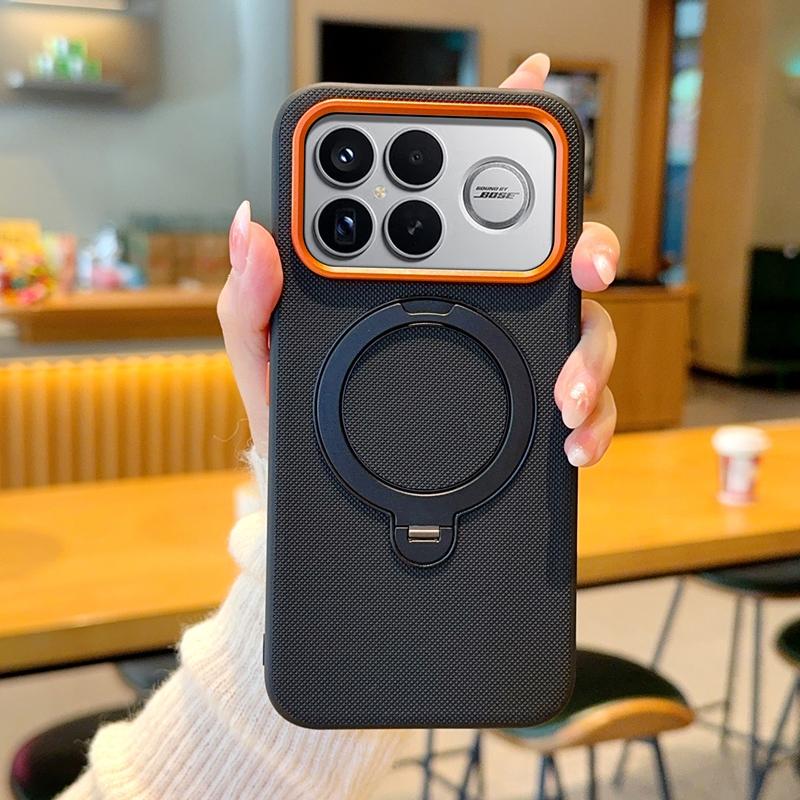 Business křížový vzor Pouzdro na telefon pro Xiaomi POCO F8 Pro F8 Ultra Kroužek Kovový Magnetický Držák Chránící Nárazuvzdorný Nárazníkový Kryt