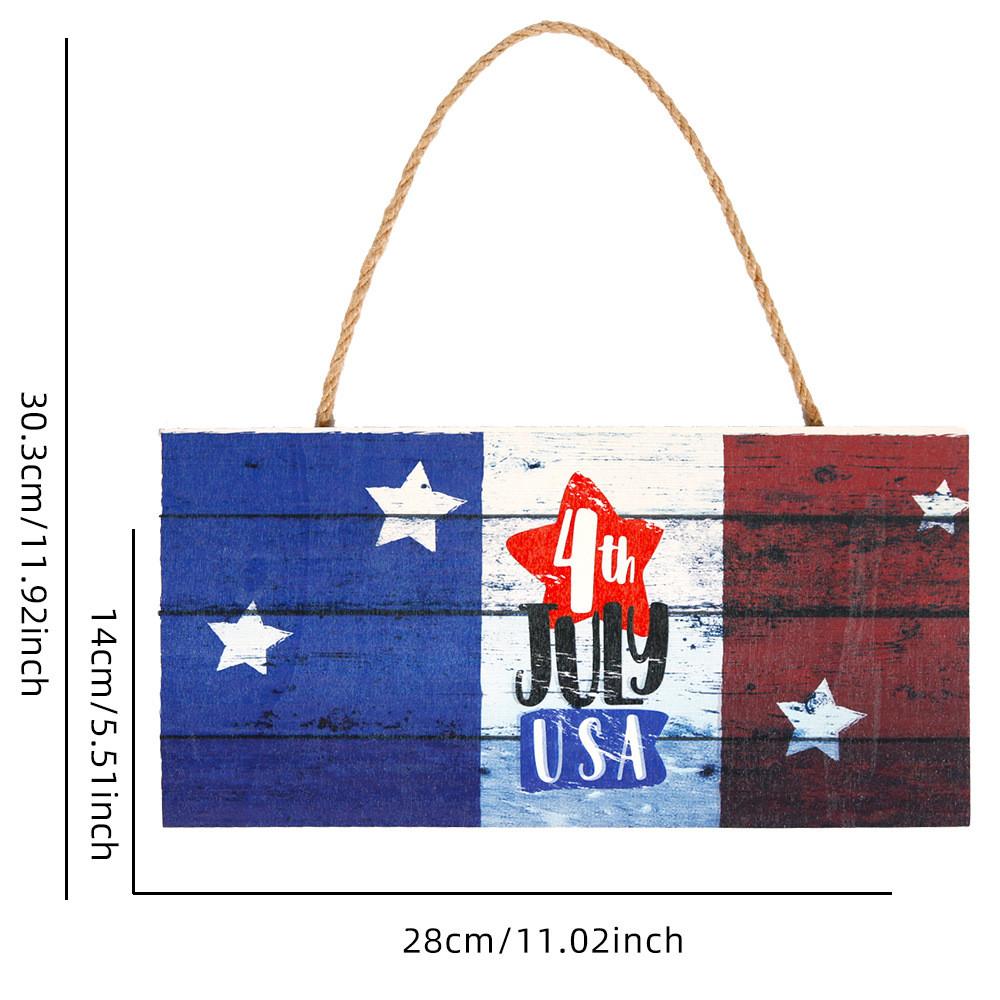 Rustic Heart Shaped Wooden Independence Day Decor With American Flag Motif For Events Holiday
