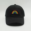 Adjustable rainbow embroidered baseball cap suitable for outdoor travel and sun protection, suitable for both men and women