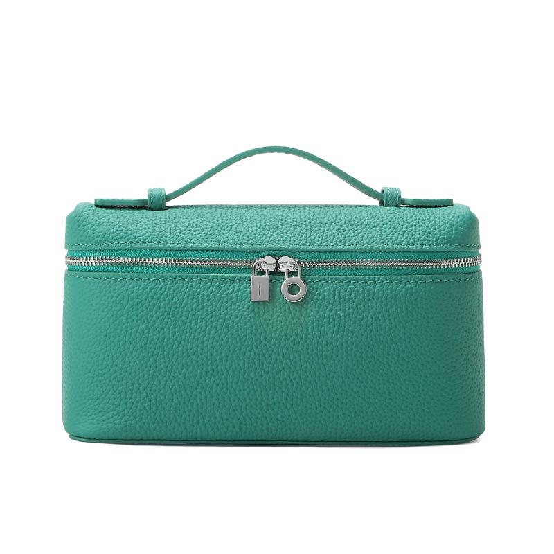 Sac Boîte à Lunch en Cuir de Vachette Pleine Fleur pour Femme, Nouveau Style 2025, Sac Blanc Porté Main/Bandoulière pour Téléphone
