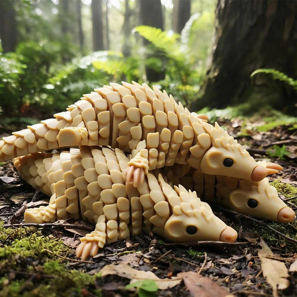 Creative 3D Printed Pangolin Toy Articulated Pangolin Sculpture Movable Joint Decoration