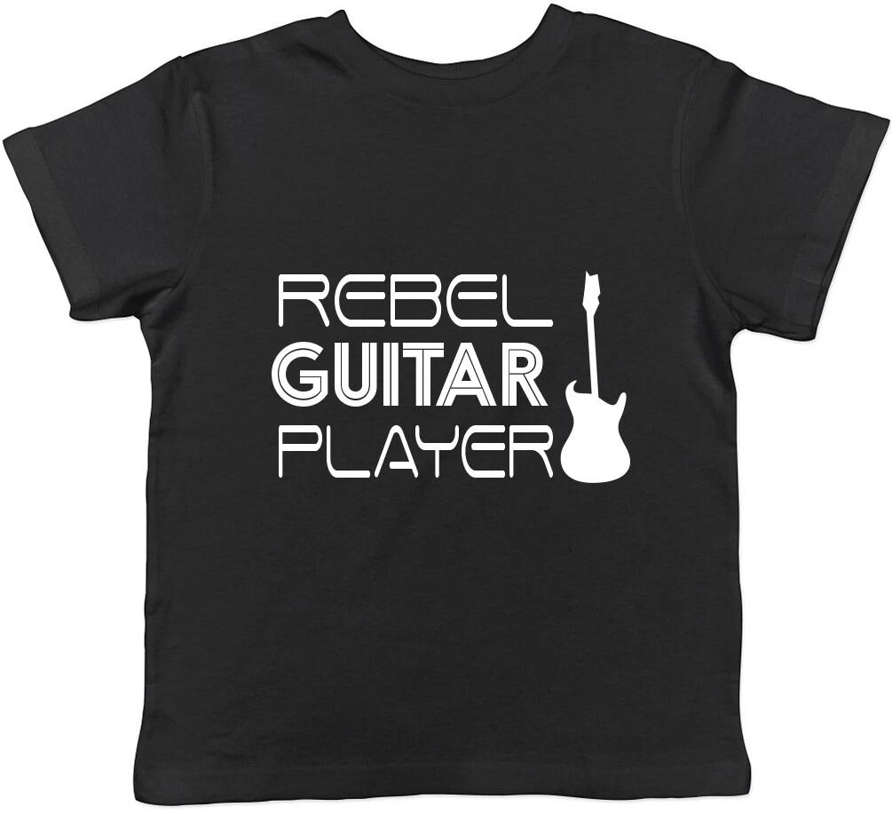 Rebel Guitar Player Boys Girls Kids Childrens T-Shirt 140