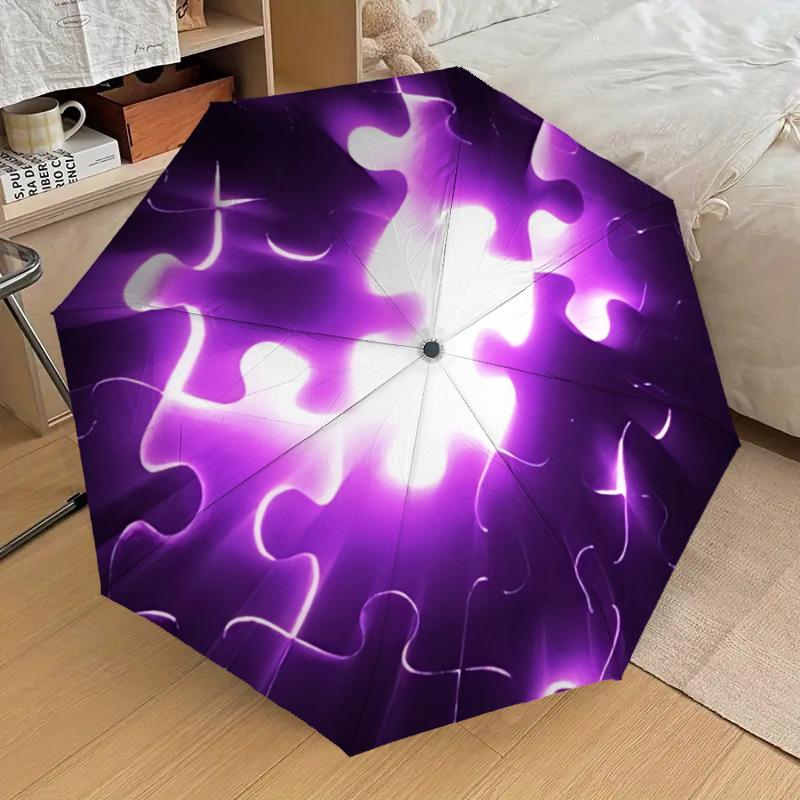 

1pc Puzzle Sphere Automatic Folding Umbrella Durable Iron Frame, Iron Umbrella Structure Suitable for All Seasons yy260203114