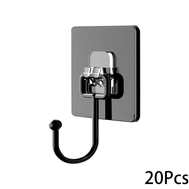 

5/10/20Pcs Strong Self Adhesive Hooks Punch-free Door Wall Hangers Hook for Kitchen Bathroom Towel Bags Storage Hanging Holder