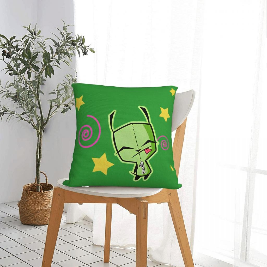 Gir Invaders Zims Cartoon Square Pillow Case Cushion Cover Creative Decorative Pillowcover For Car 45X45Cm