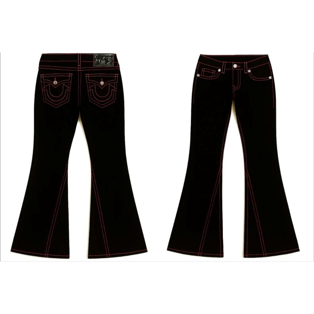 ZYLLO Harajuku Vintage Y2K Jeans Uomo e Donna Gotico Punk Motivo Ricamato Vita Bassa Jeans Larghi alla Moda Nuovo Streetwear