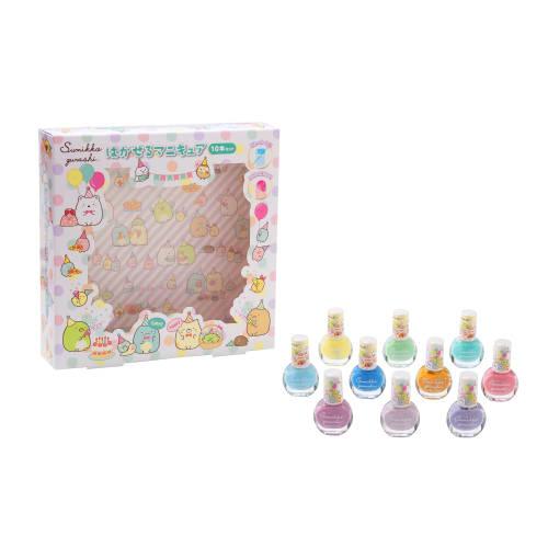 Race Sumikkogurashi Peel-Off Nail Polish, 10-Piece Set, 230732