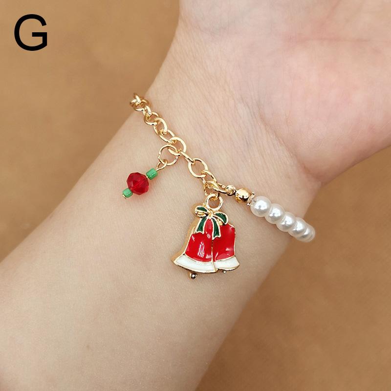 Christmas Bracelet Xmas Tree Santa Claus Snowman Snowflake Fashion Jewelry Oranments